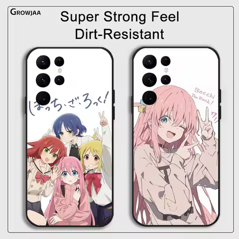 Anime B-Bocchi The Rock Phone Case For Samsung Galaxy S25 S24 S22 S23 Ultra S21 S20 Plus 5G Protective Silicone Funda