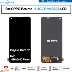 Original AMOLED For OPPO Realme 11 4G RMX3636 Pantalla lcd Display Touch Panel Screen Digitizer Assembly Replacement Accessory