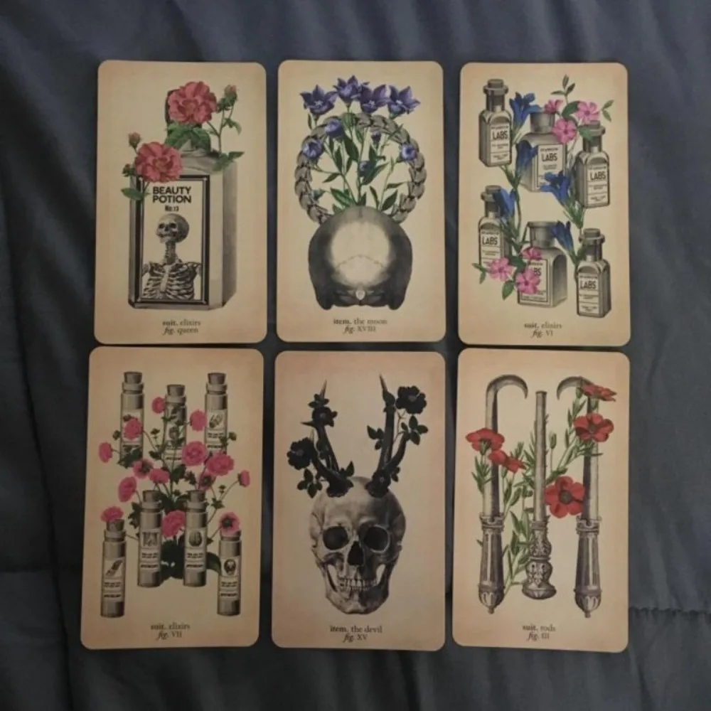 10.3*6cm The Antique Anatomy Tarots 78-Card Deck Full English Oracle Cards Divination Fate Family Party Board Game