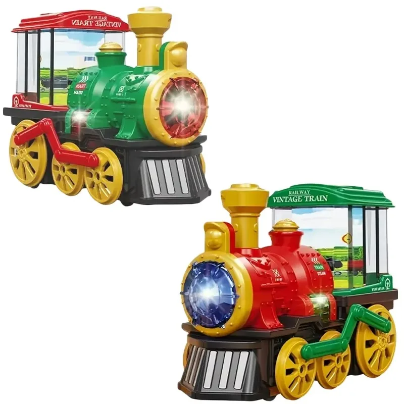 

Электрический паровой спрей, антикварная модель поезда с подсветкой, аудиоигрушечная машина, детские электрические игрушки