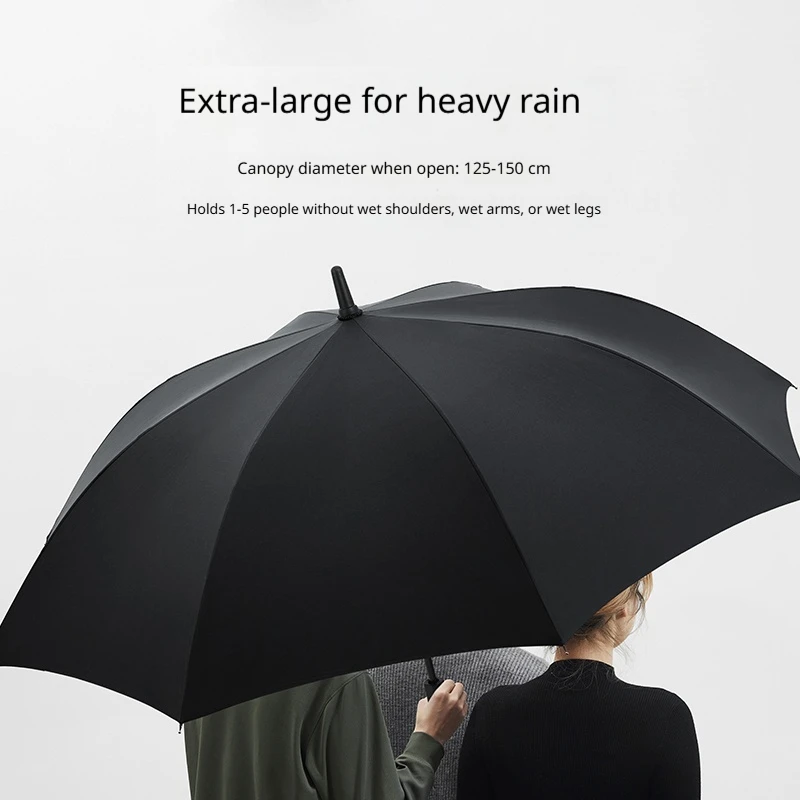 Storm-Resistant Double-Layer Automatic Umbrella with Long Handle Oversized Reinforced Thickened Sturdy Triple Double Person Desi
