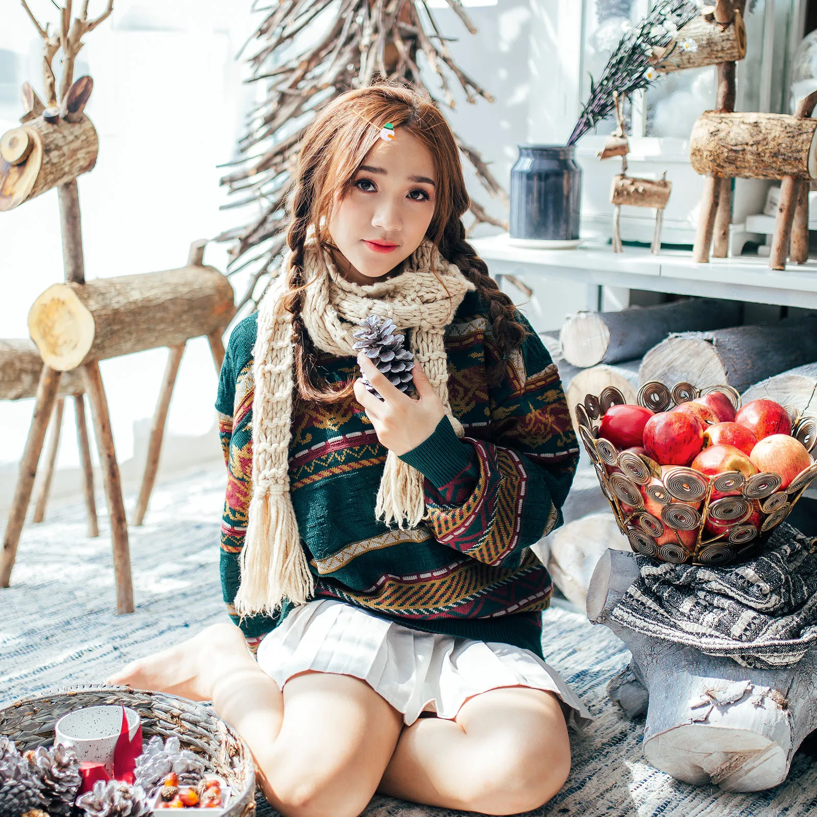 

6Pcs Christmas Kids Headdress Set Alloy Xmas Barrettes Adorable Party Hair Decoration Comfortable Wear
