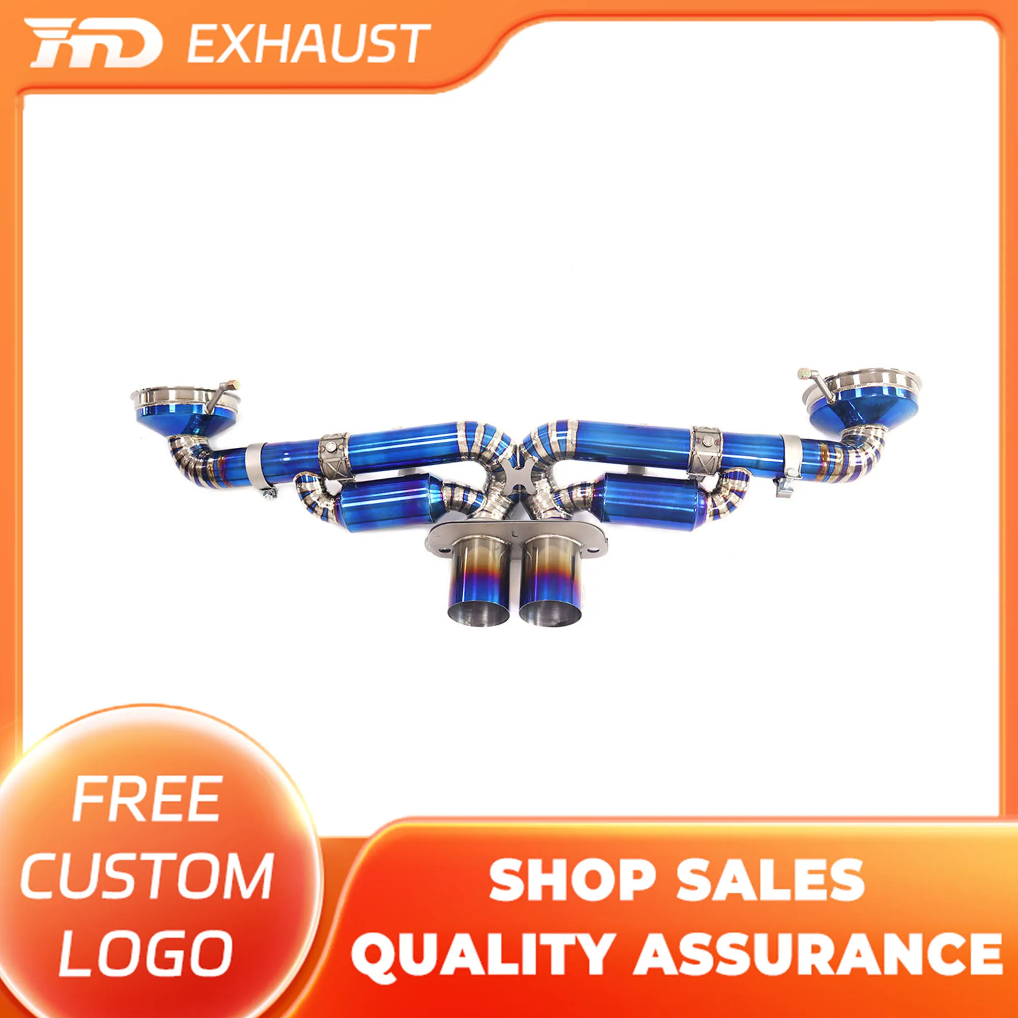 

HMD Titanium Alloy Catback Exhaust Pipes For Porsche 911 992 GT3 Original valve with Tips