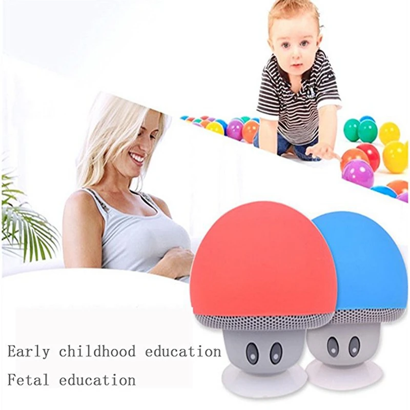 Portable Small Mushroom Wireless Bluetooth Speaker Silicone Suction Cup Phone Holder Mini Audio Player For iphone xiaomi huawei