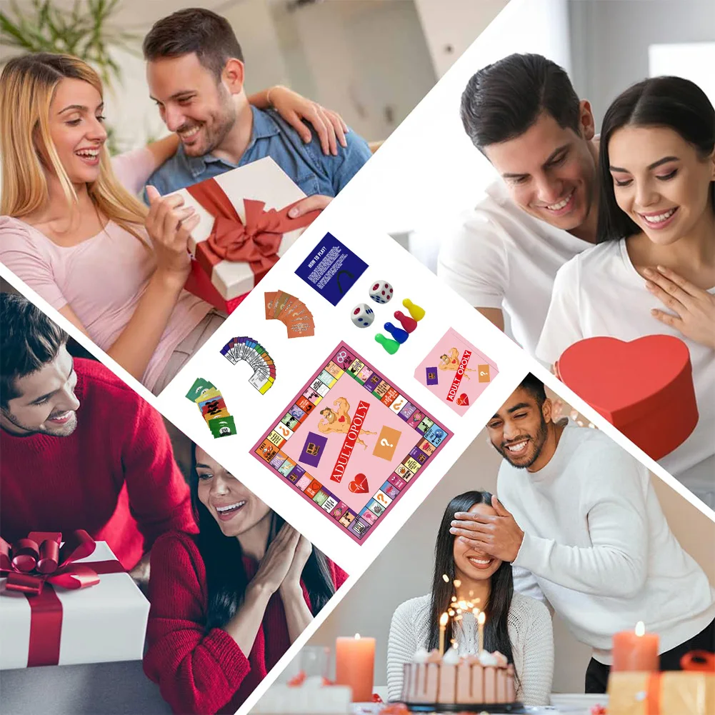 Description Picture 4 of itemAdultopoly Board Game Date Night Intimacy Deck Cards Relationship Card Game Couples Bedroom Games Drinking Party Game