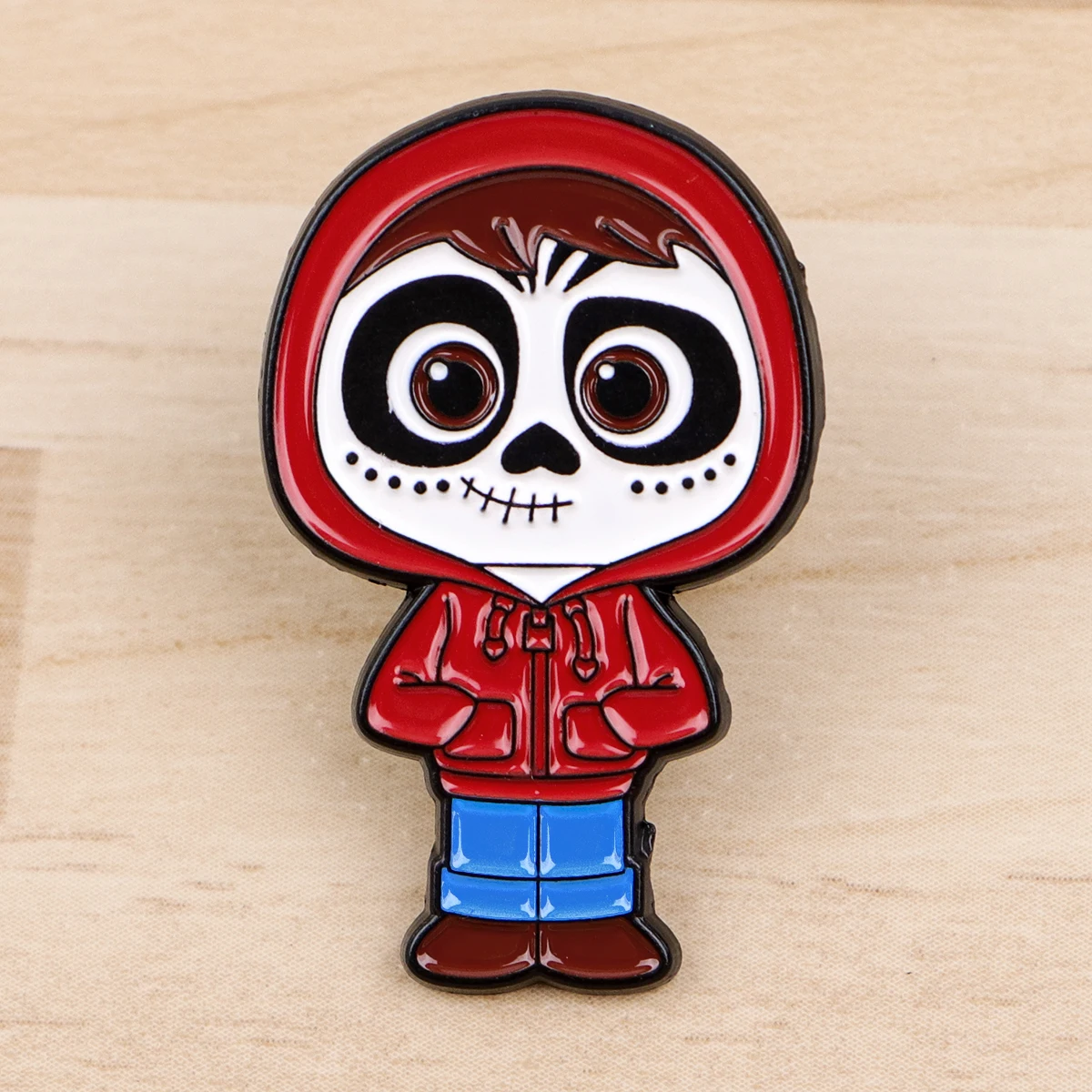 الكرتون الهيكل العظمي المينا دبابيس الفيلم دبابيس شارة التلبيب دبوس لحقيبة الظهر الملابس والاكسسوارات الكرتون مجوهرات هدايا عيد #4