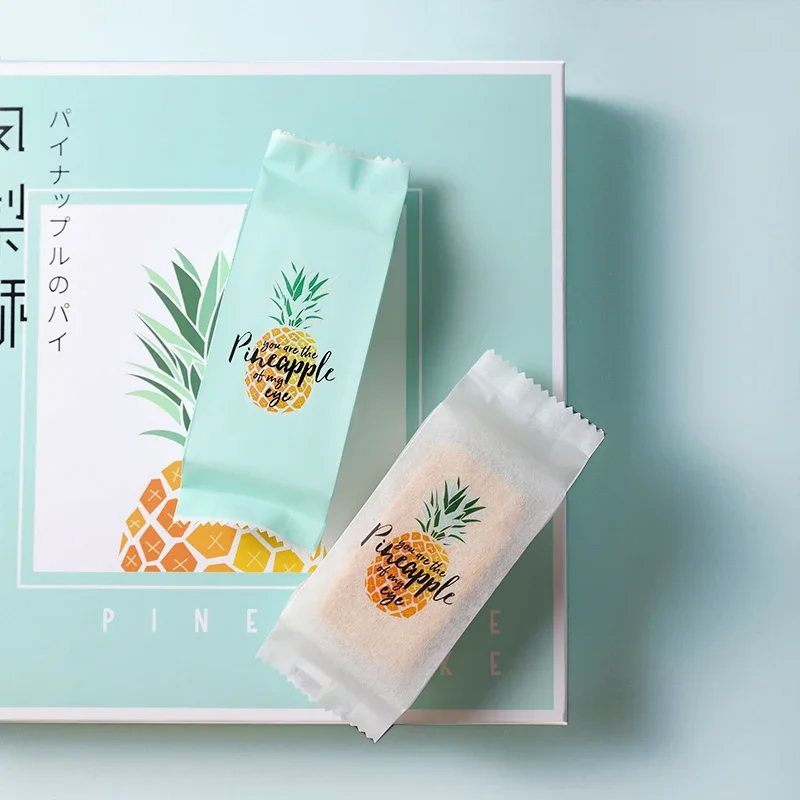 50pcs/lot Pineapple Crisp Packaging Bag Biscuit Pineapple Crisp Packaging Bag Wedding Cake Dessert Shop Supplies