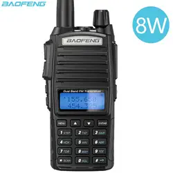 BaoFeng-UV-82 Ham Two Way Radio, PTT Walkie Talkie, Tri-Power, Dual Band, 136-174MHz, 400-520MHz, Handheld Transceiver uv-5r, 8W