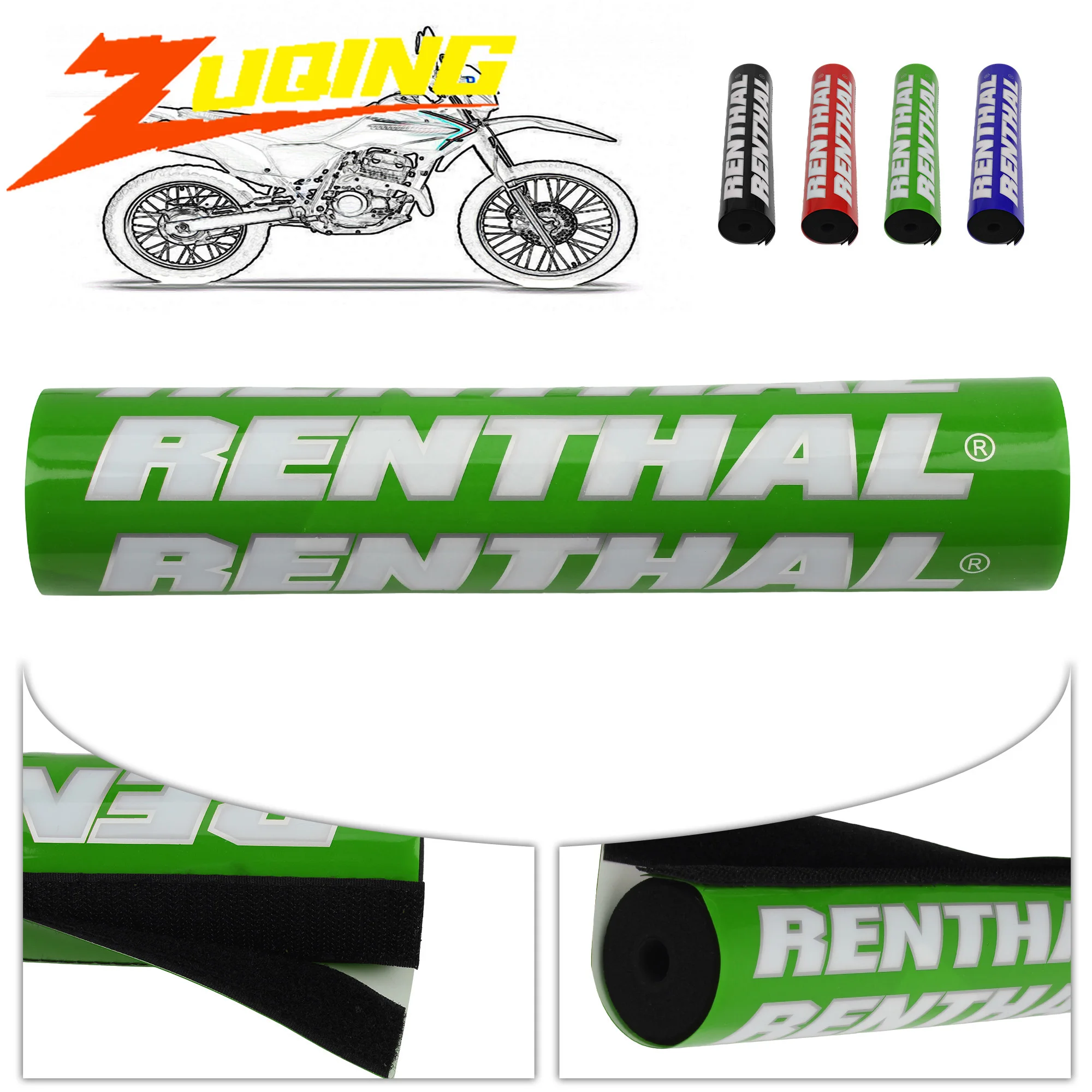 כרית רכיבה עגולה לאופנוע בעלת רפידת פום למוט הידית של רנטהול SXF EXC CRF YZ YZF KX KXF KLX WR WRF