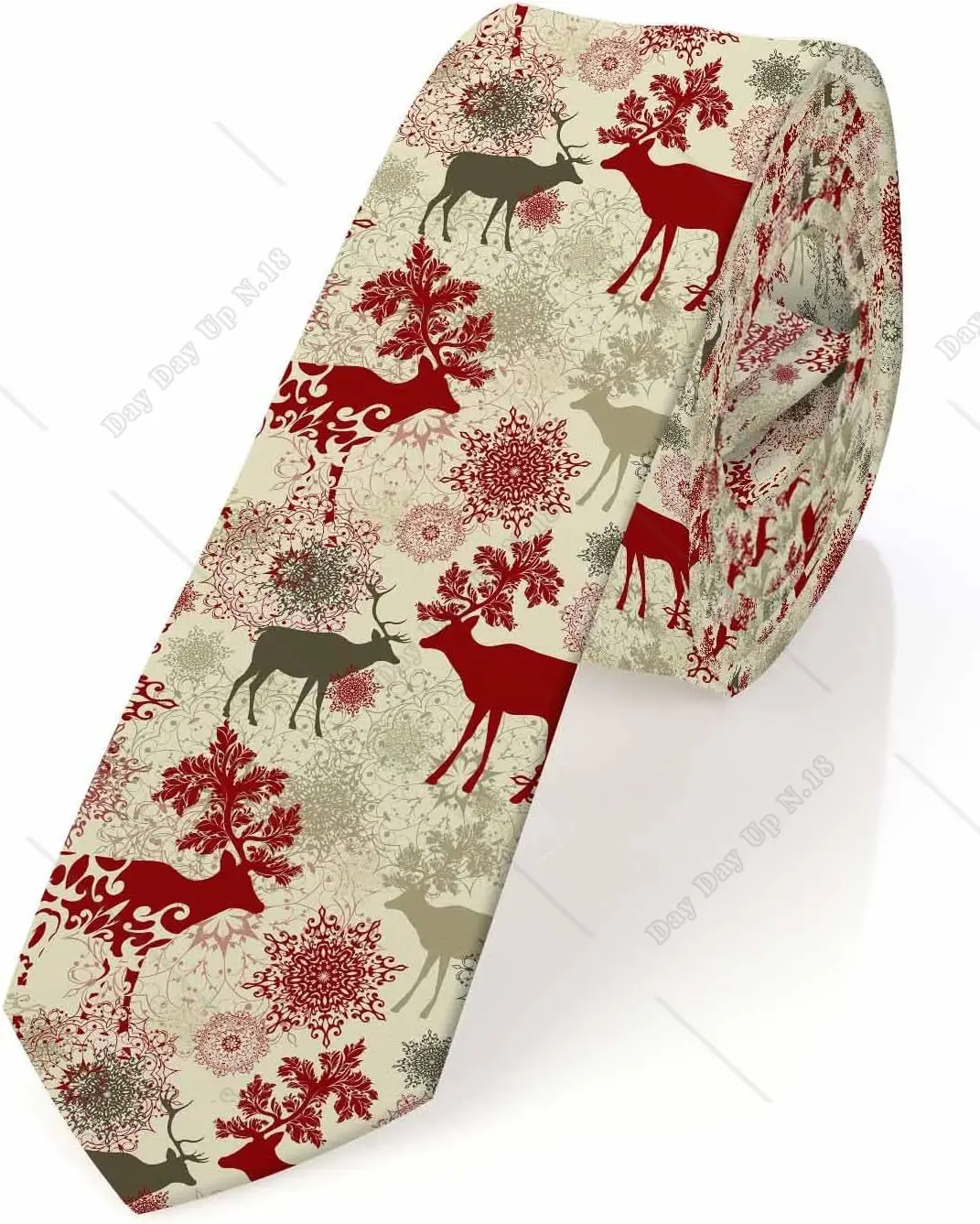 

Snowflakes and Deer Christmas Men's Ties Many Men's Tie for Mens Teens Business Work Casual Wedding Party One Size