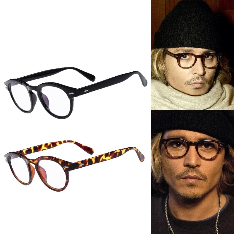 Johnny Depp Stil Herren Retro Vintage Brille Damen Optische Brillengestelle Brillen
