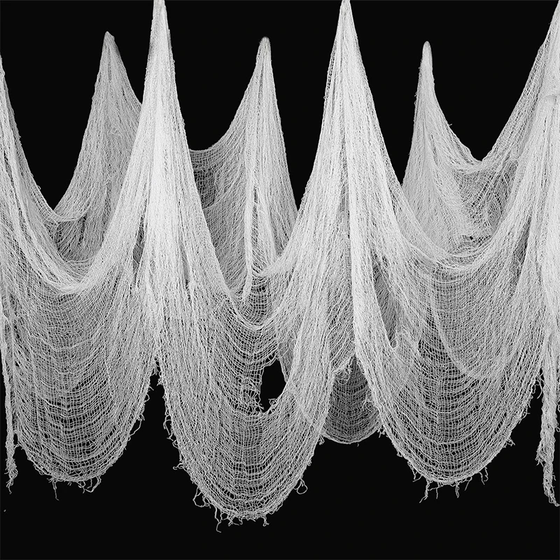 White Black Halloween Gauze Giant Artificial Spider Web Creepy Cloths Haunted House Horror Scary Party Scene Props Home Decor