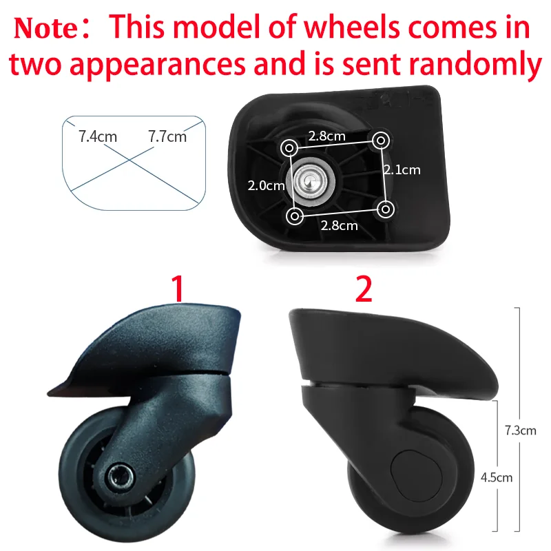 2PCS/Set W066 Wheels For Suitcase Universal Wheel Trolley Wheels Luggage Accessories Replacement Spare Parts Mute Wear-resistant