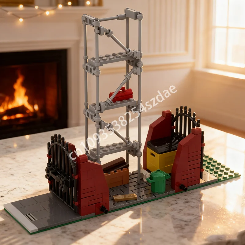 

269 шт. MOC Alleyway, модульная модель, строительные блоки, игрушки, строительные рождественский подарок, креативная идея, кирпич для детей на день рождения