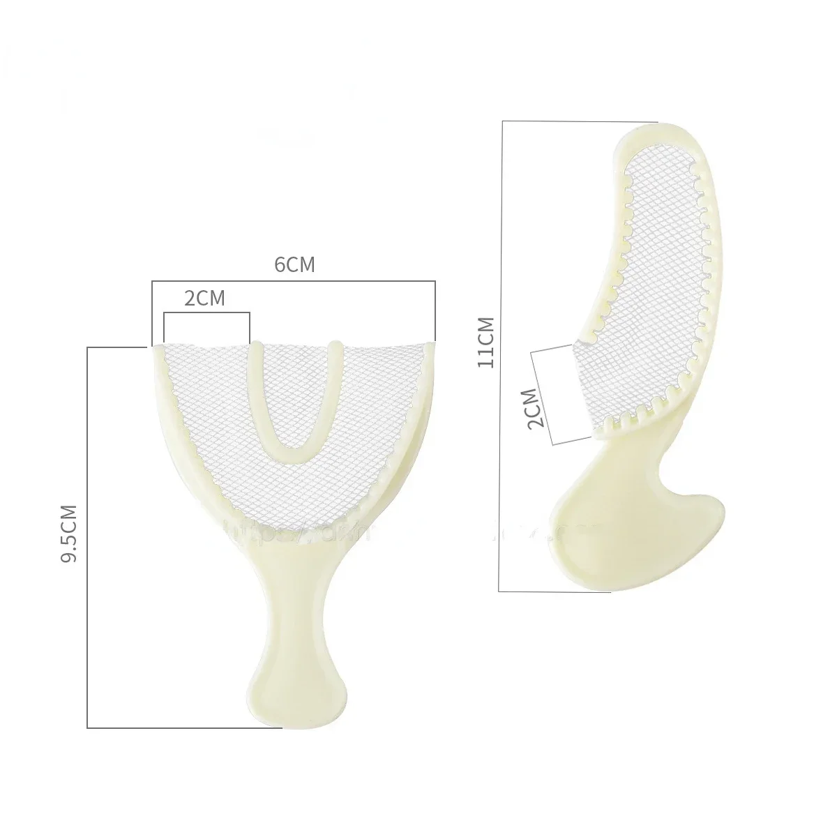 5Pcs Mesh Dental Tray Disposable Mesh Cloth Mesh Bite Tray Plastic Mold-Taking Tray Oral Dentistry Tools