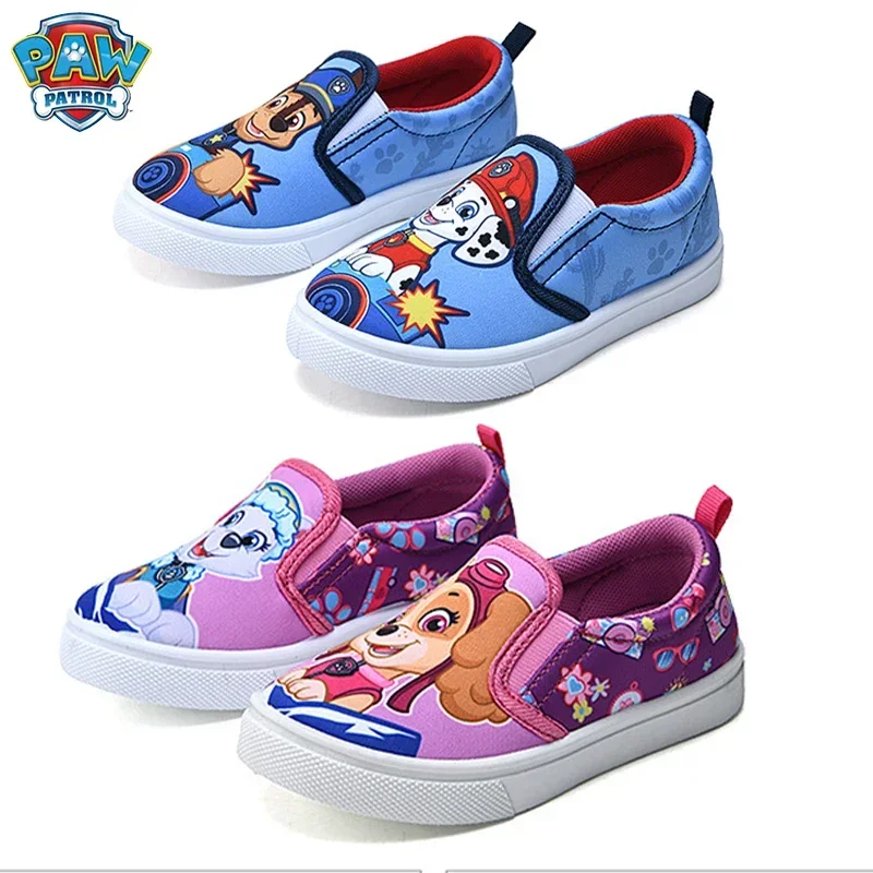 Paw Patrols dziecięce buty sportowe figurki Anime Chase Marshall Everest Skye rozrywka płótno moda antypoślizgowe buty dziecięce do tenisa