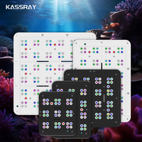 Kassray Full Coverage Cree LED Aquarium Full Aluminum Coral Light Fixture BT WIFI for Saltwater Coral Reef Tank