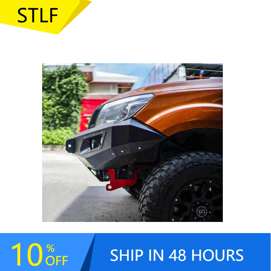 

STLFH Navara NP300 Steel Front Bumper for Nissans Navara NP300 15-22 Black Z33350z Fairlady Z V3Front Bumper with LED and Hooks
