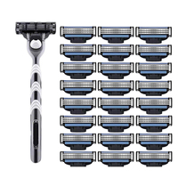 Razor Refills for Men's 4/8/12/16/20/24 Razor Cartridges 3-layer Blade Razor Spare Blades for Face Body Hair and Beard Trimmer