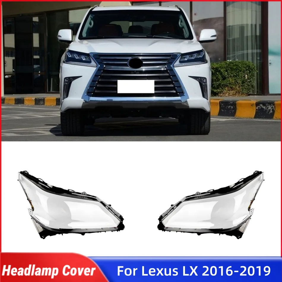 

For Lexus LX LX570 2016 2017 2018 2019 Accessories Lampcover Caps Headlamp Car Front Headlight Lens Cover Lights Shell