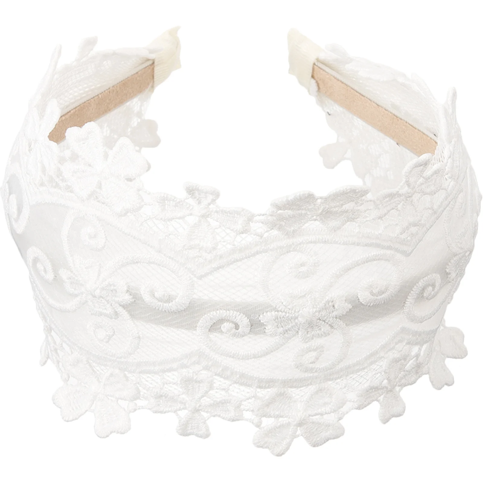 Women Lace Headband Beautiful Wide Fabric Hair Accessory Elegant Comfortable Design Ideal for Party Gathering Daily Fashion Look