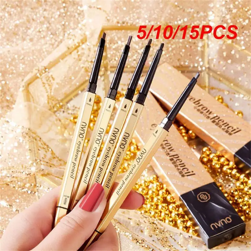 5/10/15PCS Cosmetics Non Caking Four Pronged Eyebrow Pencil Double Headed Eyebrow Pencil Eye Makeup Eyebrow Pencil