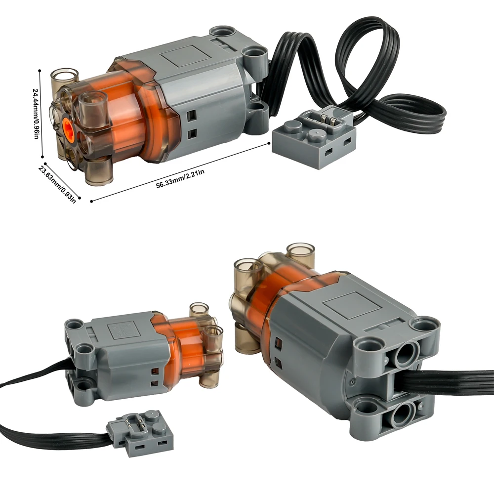 1/2/4 piezas MOULD KING Versión Mejorada Motor L Grande de Alta Potencia Módulo MOC Compatible con Bloques de Construcción Le.goes Technic 88003