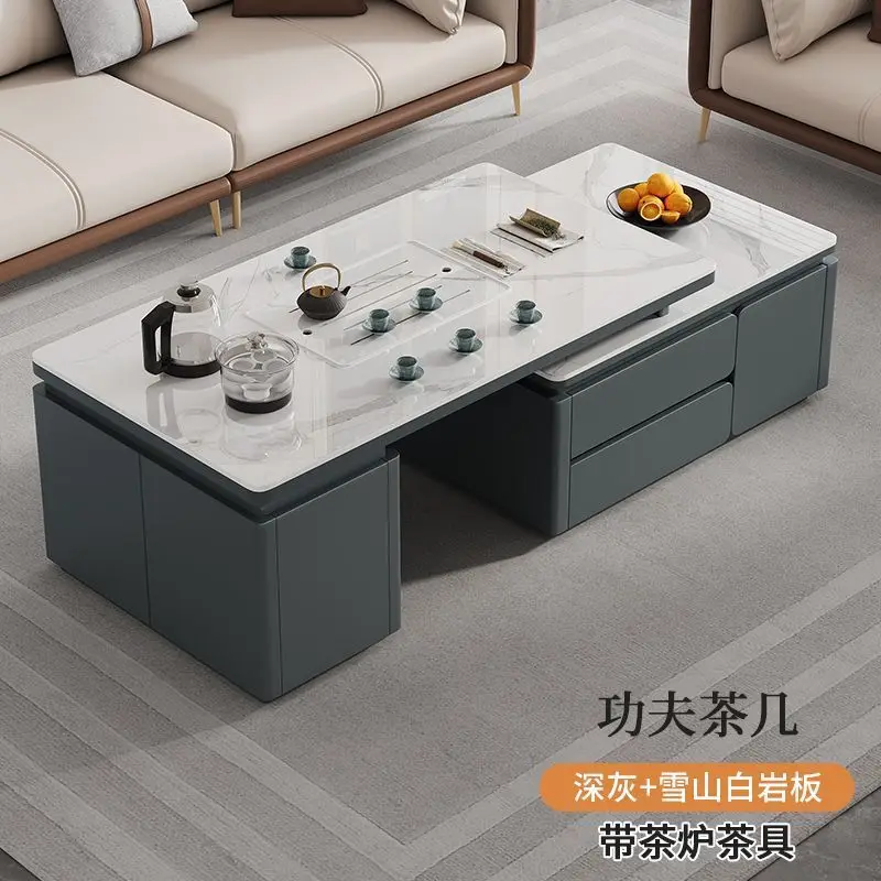 Simple and short, long and short, telescopic kung fu coffee table, home modern size house brewing table, integrated multi