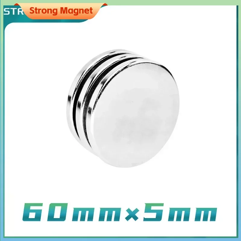 

Round Magnet 60x5mm Super Strong Powerful Neodymium Magnets 60*5mm Disc Aimant Permanent Magnet Magnetic Materials