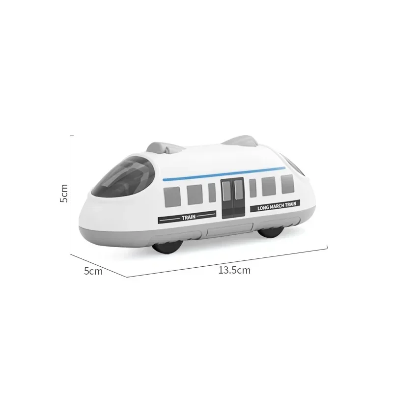 Rebound High Speed Rail Car Toy para crianças, desenhos animados, metrô, frente e para trás, puxar o veículo, dinossauro, presentes do miúdo