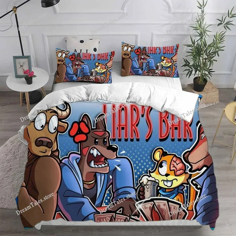 New Game Liar's Bar Bedding Sets Quilt Bed Cover Comforter Duvet Cover Pillow Case Kids Adult Bedroom Decoration Luxury Gift592F