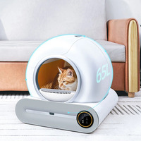 Clean And Deodorize 65L Automatic Smart Cat Litter Box Self Cleaning Fully Enclosed Large Cat Toilet Litter Tray Noise Reduction