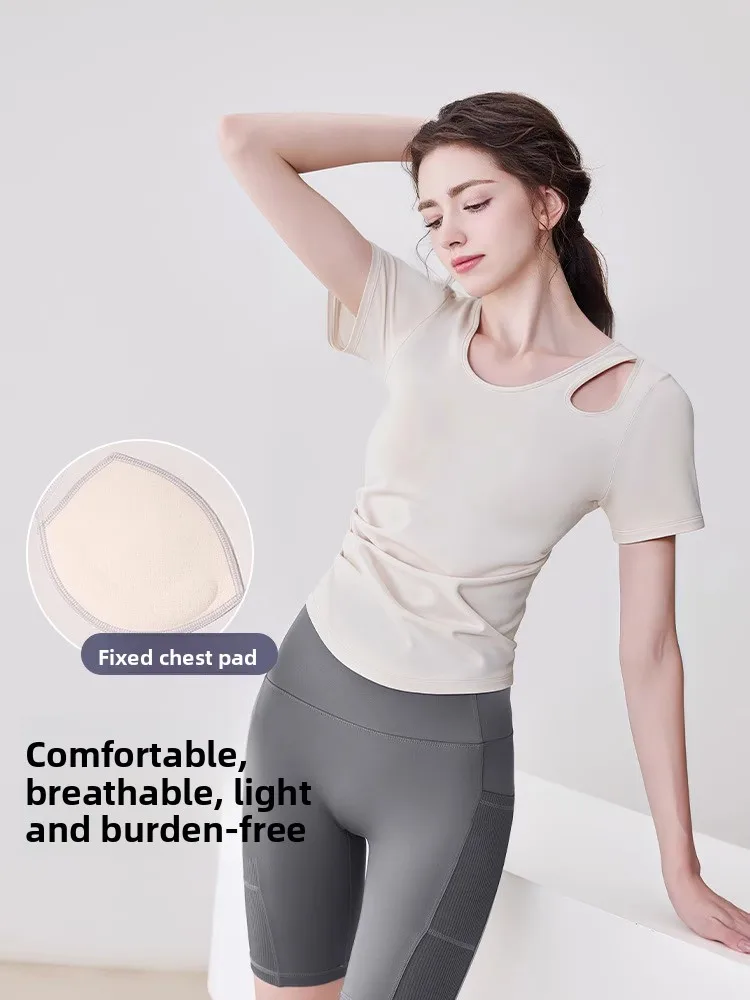 

Женский комплект спортивной одежды для фитнеса и йоги, новый летний профессиональный костюм из двух предметов для занятий пилатесом в тренажерном зале ort Sve, смесь полиэстера