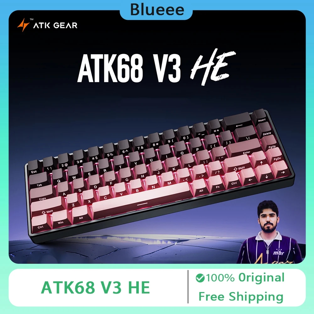 

ATK68 V3 HE Magnetic Switch Mechanical Keyboard Aluminium Alloy 8K Gaming Keyboard Gasket Customized Valorant PC Accessories