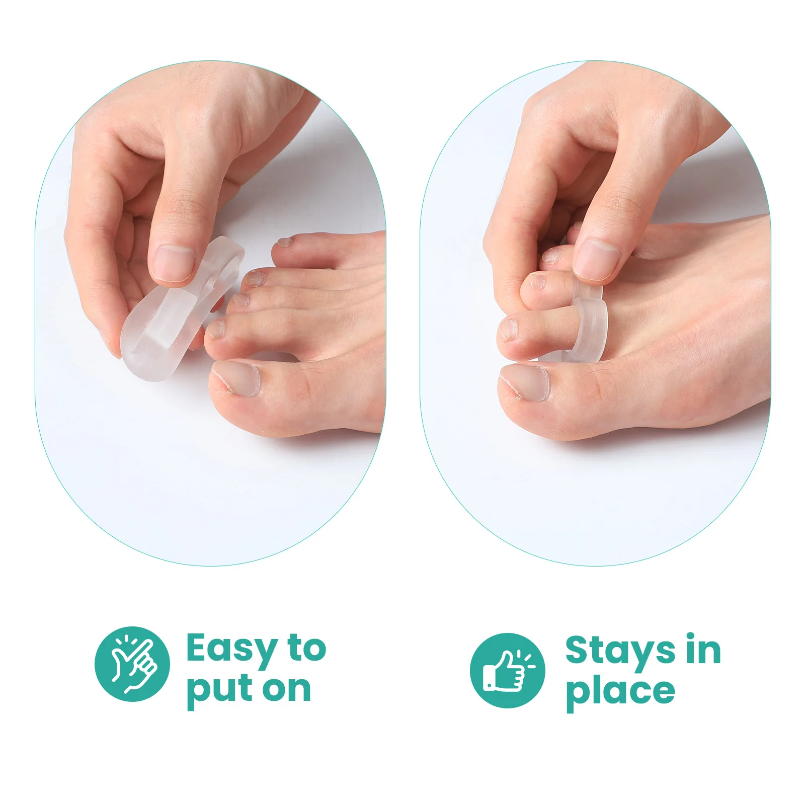 1/2/3 paires de marteau en Silicone redresseur d'orteils correcteur de Gel pour orteils bouclés pieds soins des pieds soulagement de la douleur séparateur d'orteils outil de réglage