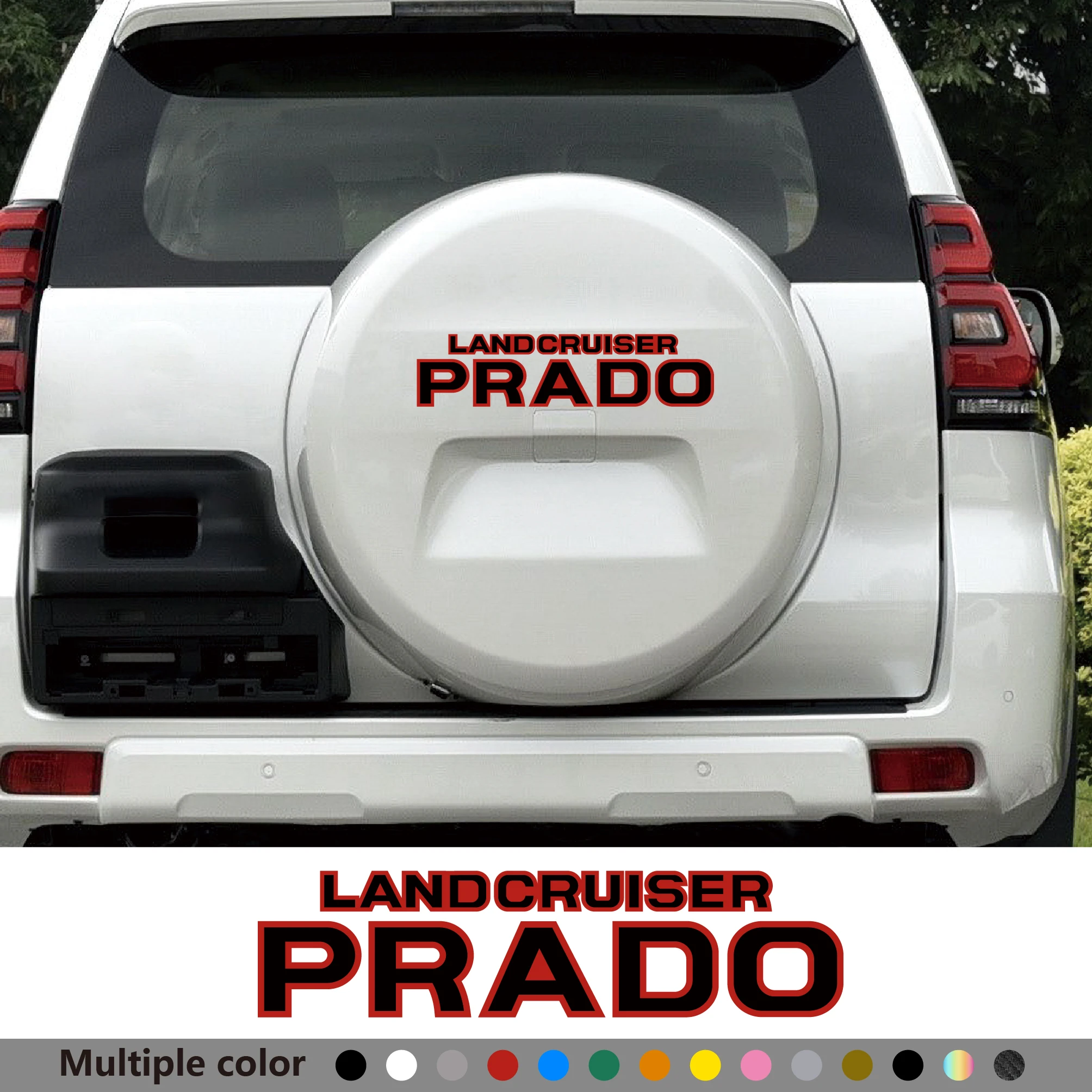 

Наклейка на автомобильные запасные шины, подходит для Toyota Land Cruiser Prado, автомобильное украшение, крышка запасного колеса, отделка, виниловые наклейки, аксессуары