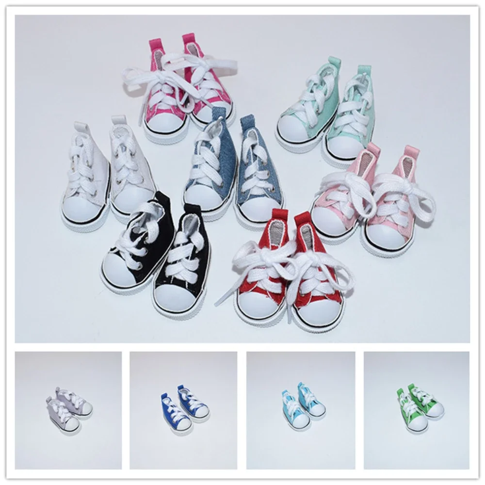 New 1/6 Doll's Shoes Size 5.3*3*4.3cm Canvas Dress Up Girl Toys Play House Fashion Doll Accessories