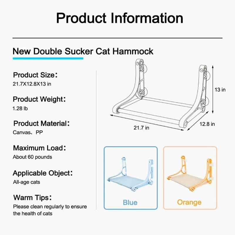 Cat Window Perch,Cat Hammock Window With Two Modes Of Use And Easy To Install, Cat Window Bed