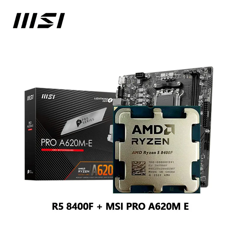 R5 8400F + MSI PRO A620M-E All new but without fan