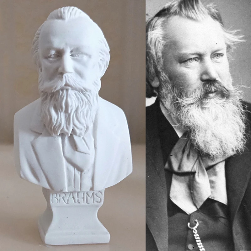 7cm musician Brahms mini resin plaster head portrait European character hand-made ornaments art supplies desktop decoration