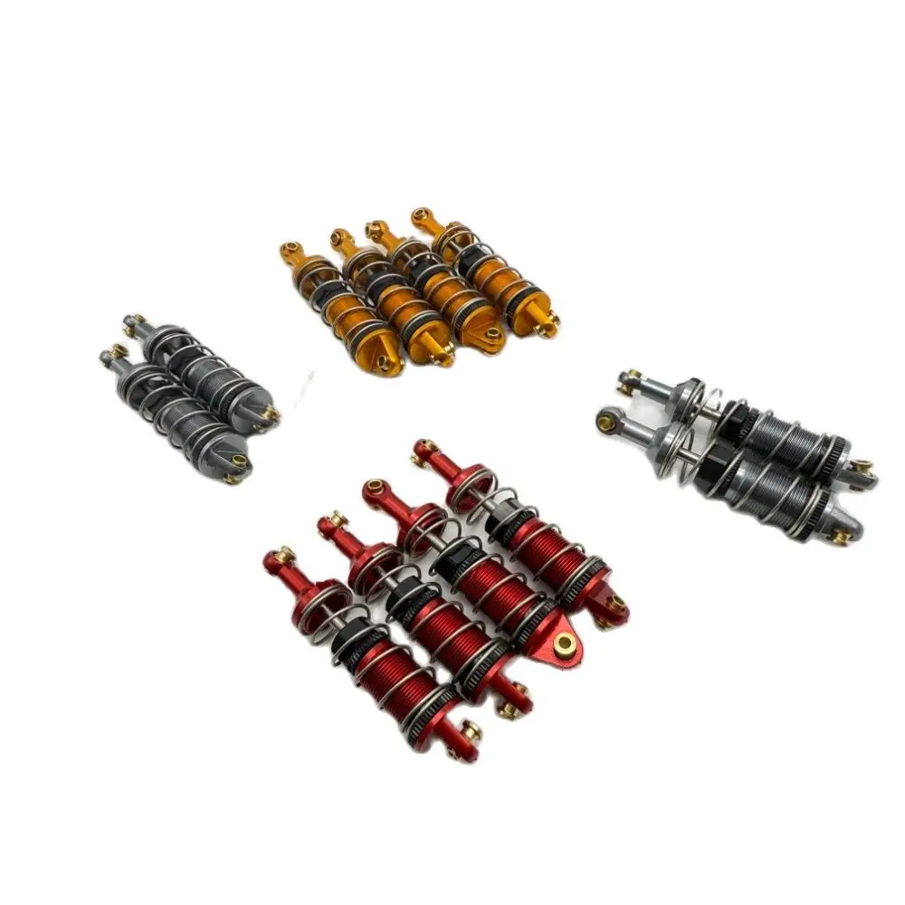 RC カー 4 個セット金属ショックアブソーバー 1/14 14301 14302 14303 金属油圧オイルショックアブソーバー穴から穴まで 60 ミリメートル継手