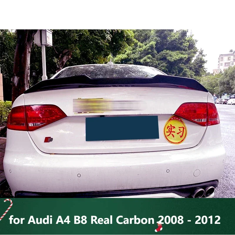 

New！ Spoiler for Audi A4 B8 Real Carbon 2008 - 2012 Sedan Saloon Type PSM Rear Ducktail Wing Trunk ABS Accessories