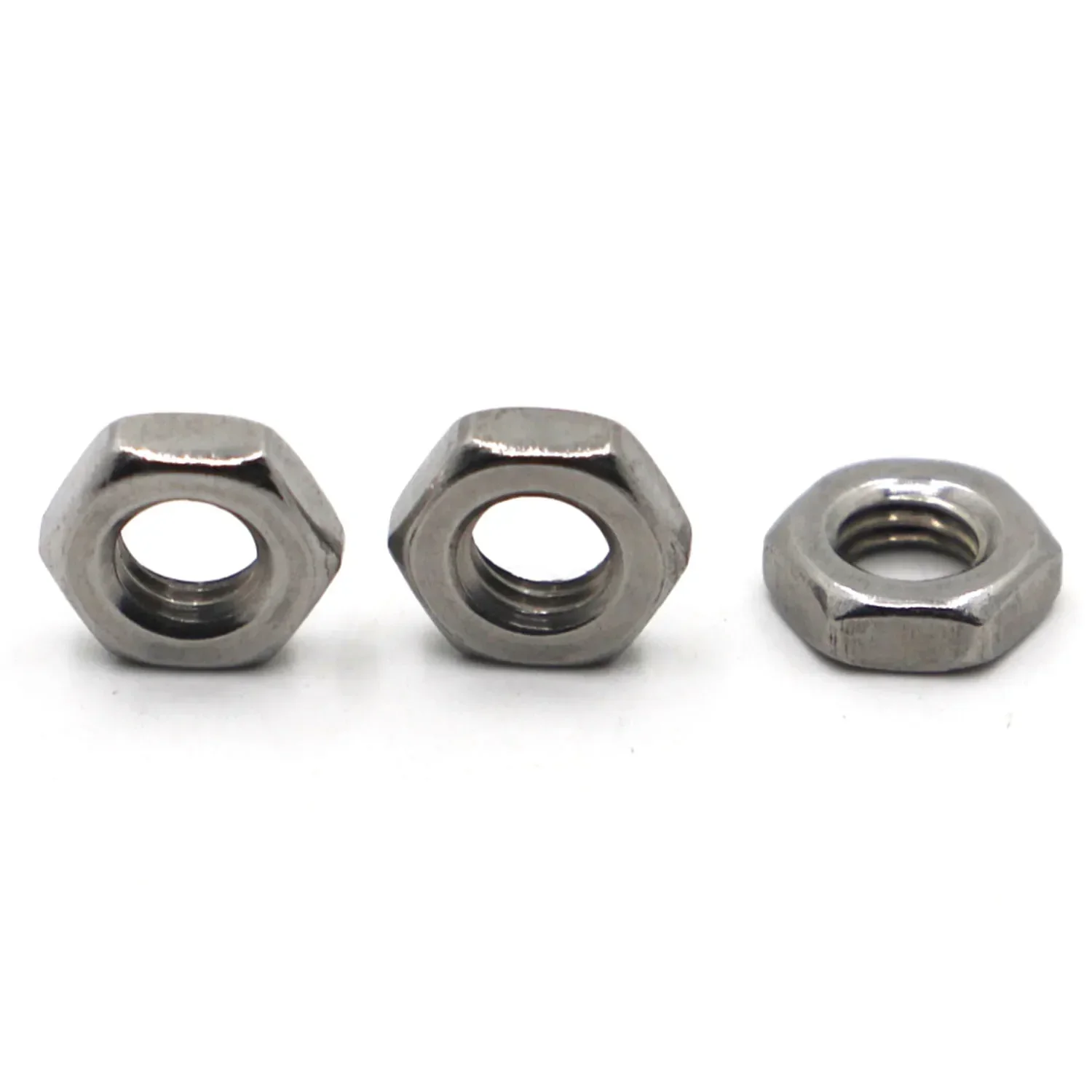 2-20pcs M2 M2.5 M3 M4 M5 M6 M8 M10 M12 M14 M16 DIN439  304 Stainless Steel Flat Hex Hexagon Wafer Low Thin Jam Nut GB6172