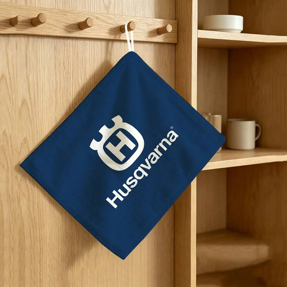 H-Husqvarnas logo Multi-scene Polyester Cotton Towel, Hanging Hand Wiping Cloth for Kitchen Bathroom Hotel - view 6