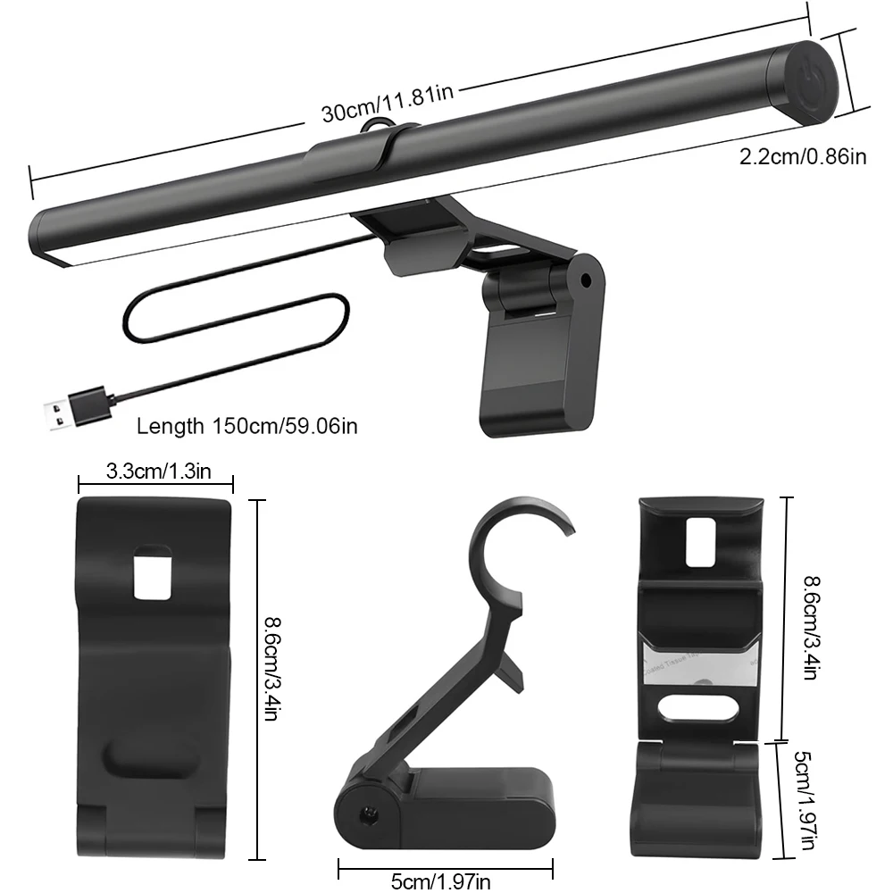 Desktop PC Monitor Screen Hanging Light Bar RGB Atmosphere Lighting For Learning/Working/Gaming Screen Eye Protection Lamp