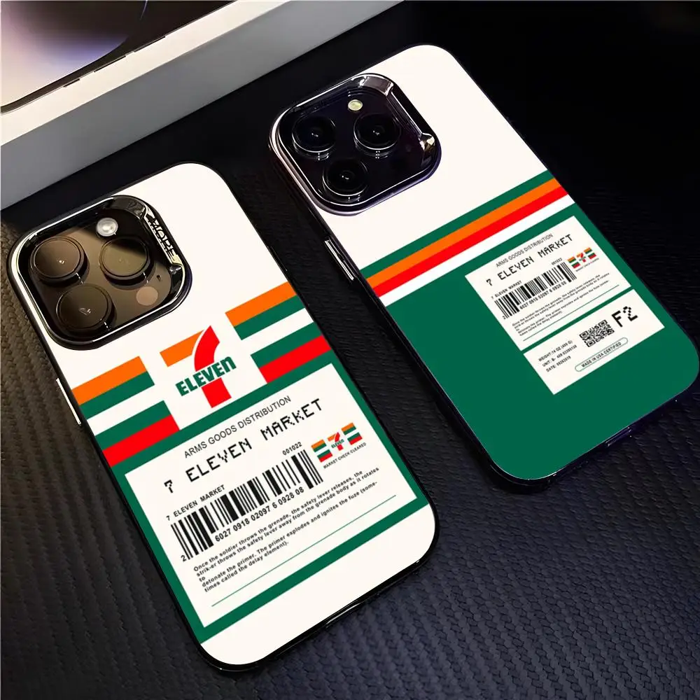 7-E-ELEVENS Anime Handyhülle für iPhone 17 Air 16 E 15 14 Plus 13 12 11 Pro Max Farbige Silberne Abdeckung