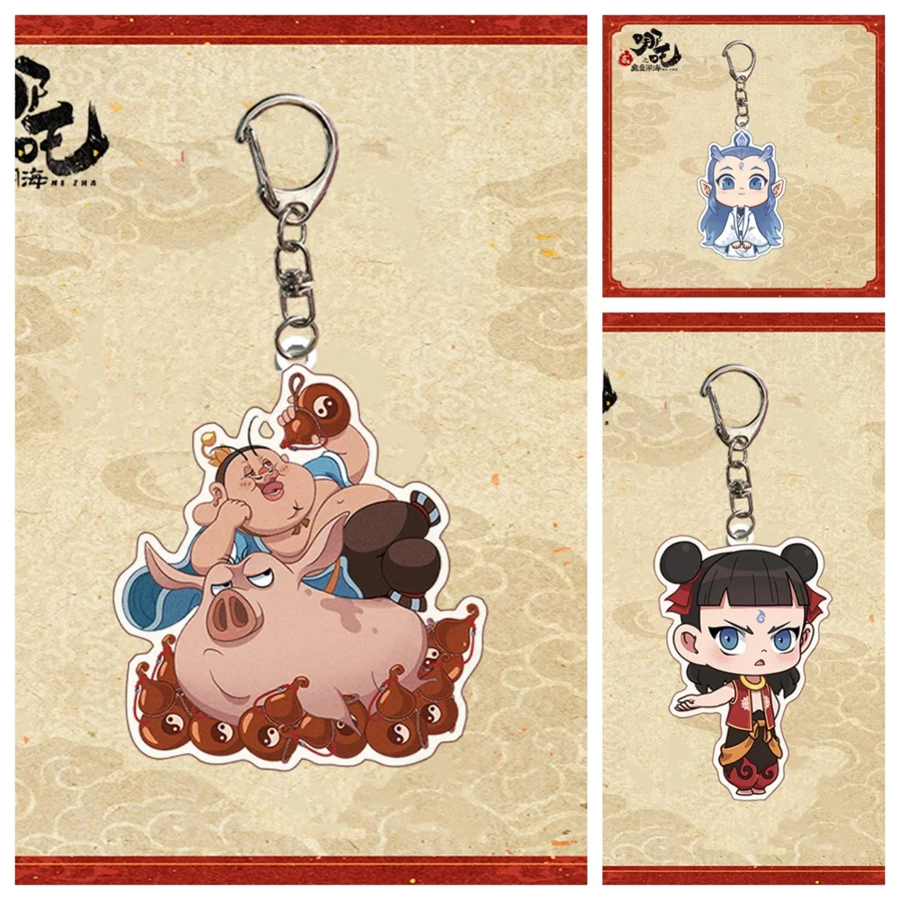 

Chinese Anime NeZha2 Born Bonds Series 6cm Keychain NeZha Anime Action Figure Fantasy Mythology Bag Pendant