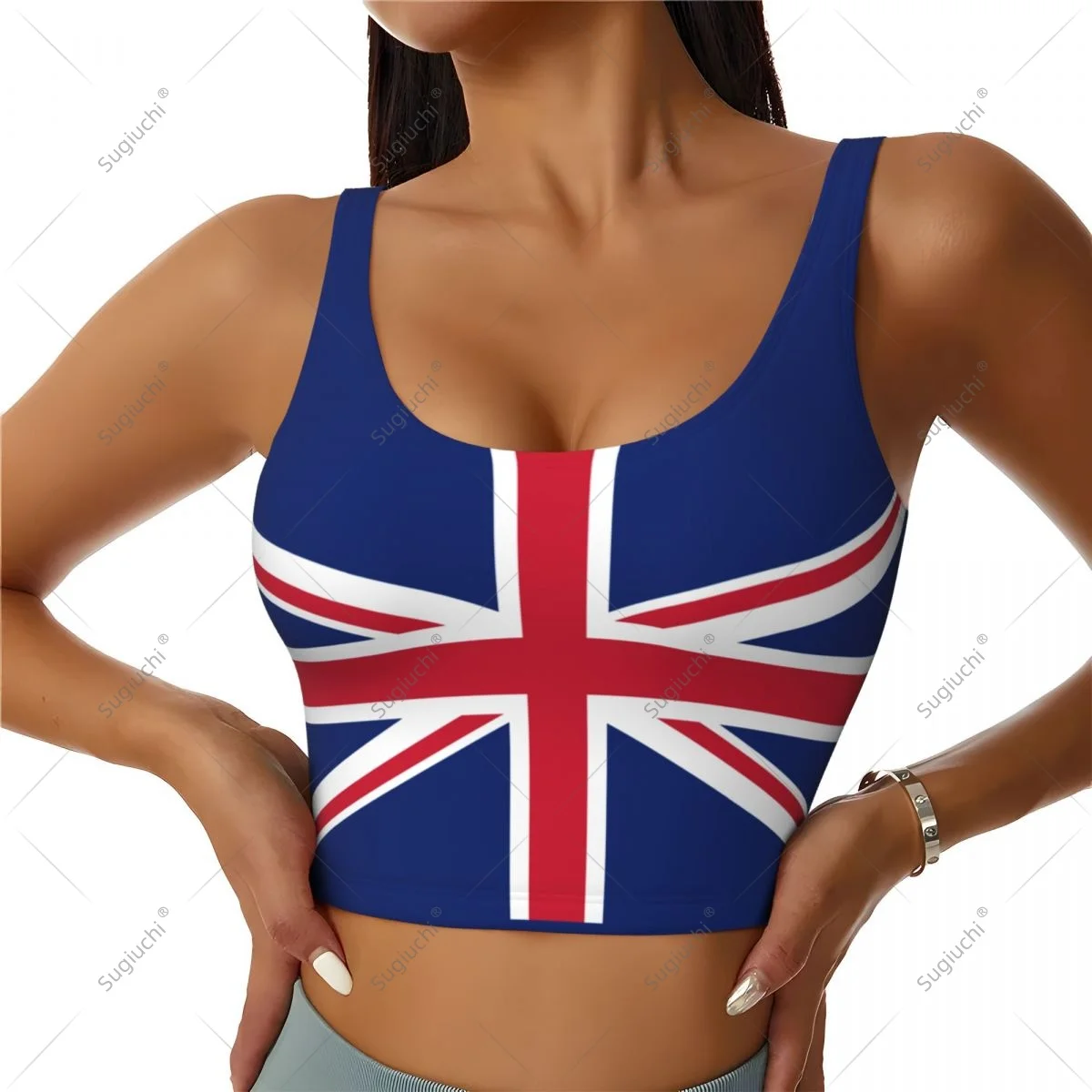 United Kingdom Flag UK Great Britain Women Girl Activities Sports Vest for Female Yoga Vest Workout Vest Lightweight Trendy