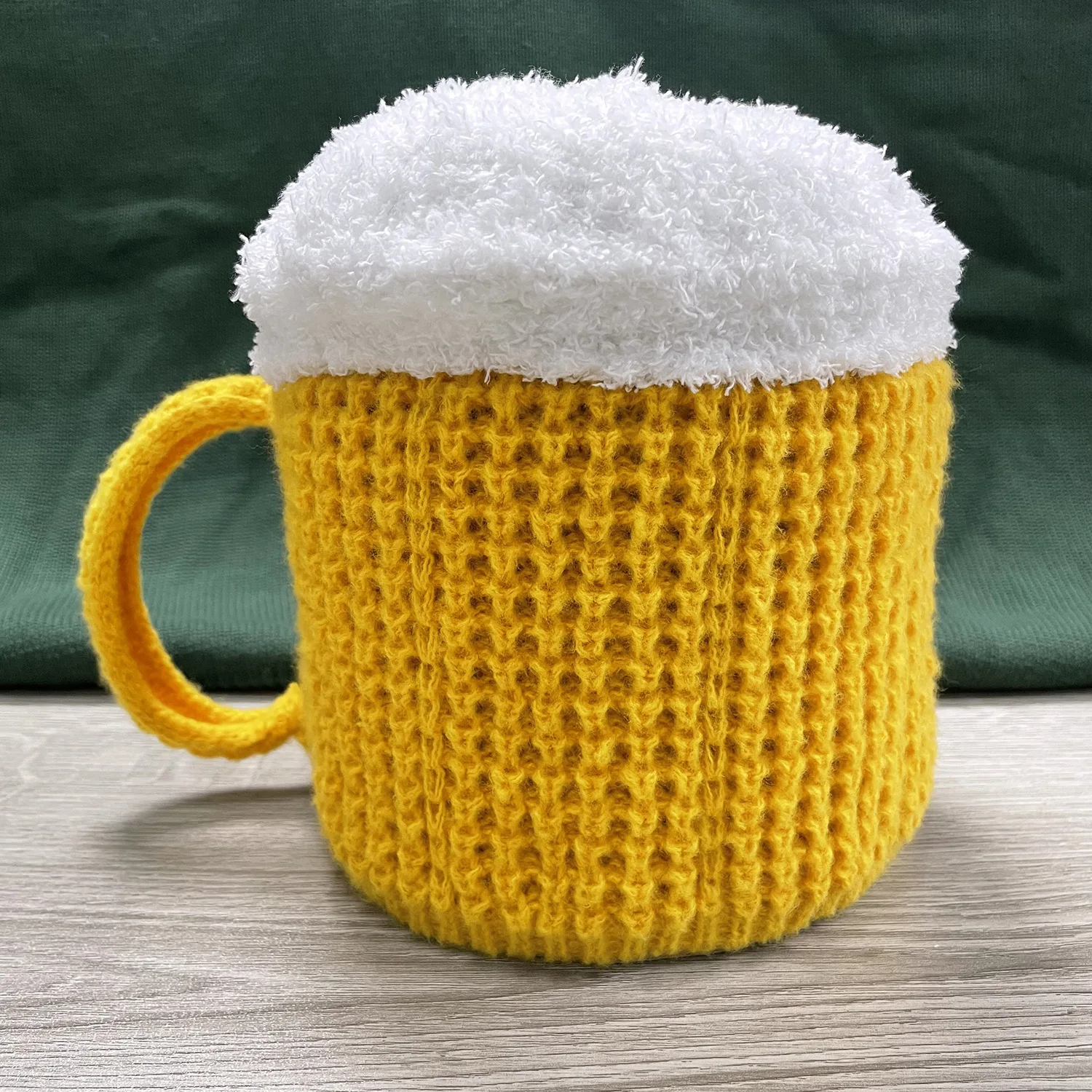 Winter Fashionable And Interesting 3d Beer Mug Hat Creative Warm Street Shopping Outdoor Woolen Huangshan Pullover Hat