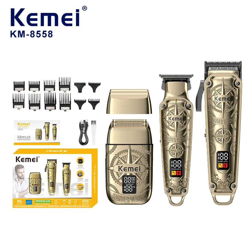 

Kemei Professional Professional Hair Clippers and Trimmers Set Personal Care Tools for Men Personal Care Tools Set KM-8558